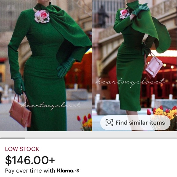 Custom Pinup Dress w Matching Cape in Royal Blue - Picture 6 of 10